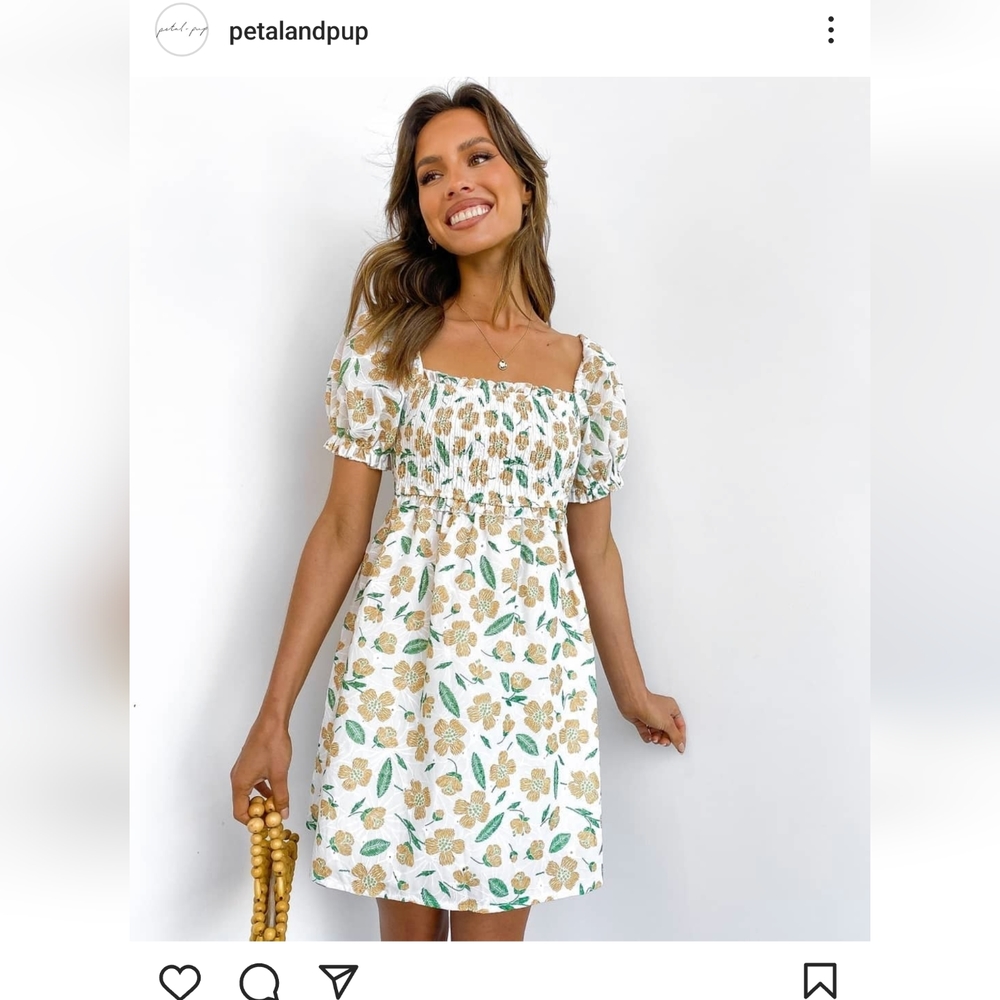 Floral cutout dress